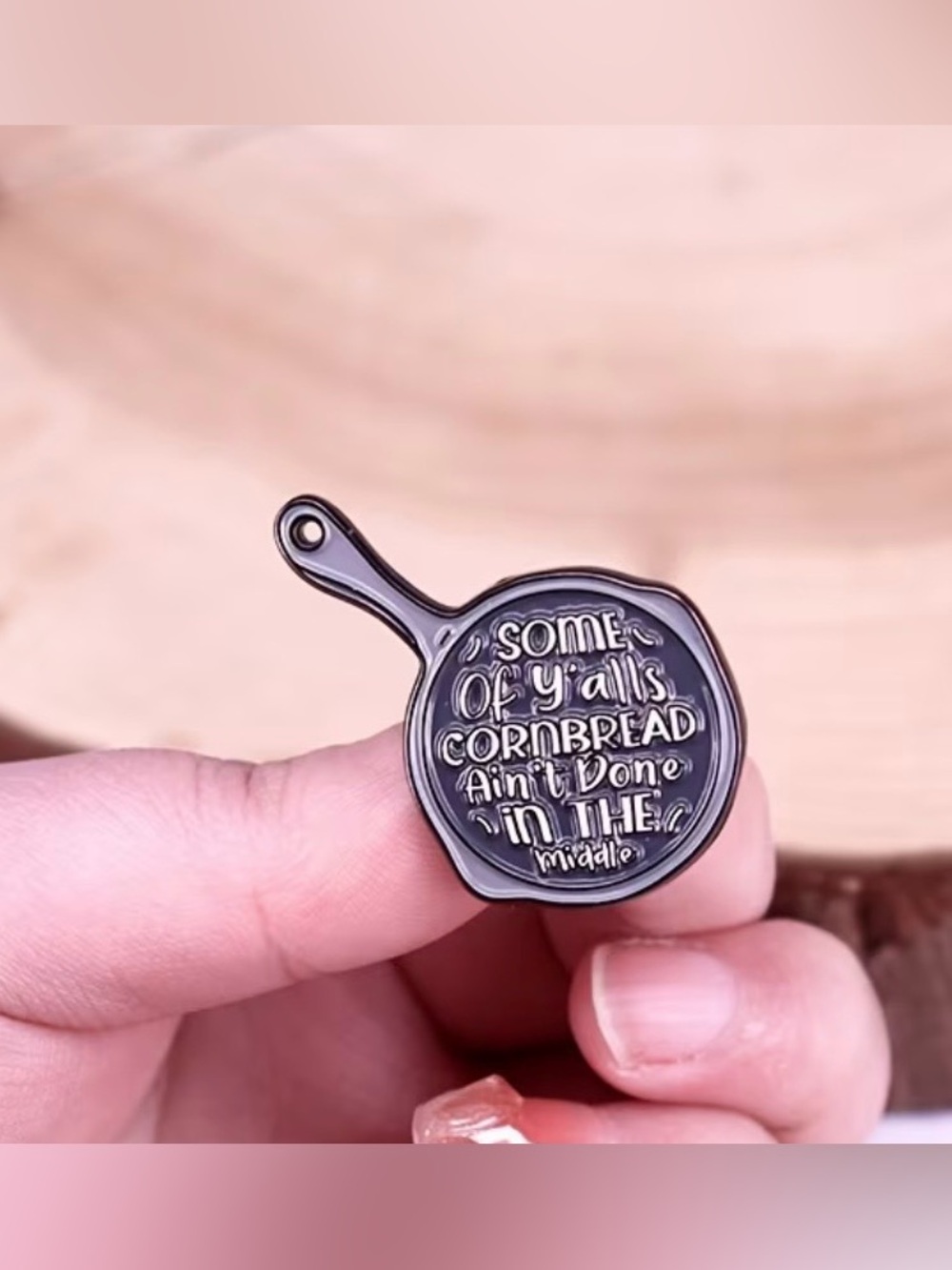 Purple Cast Iron Skillet Pin - Humorous Pin NEW - Picture 5 of 6